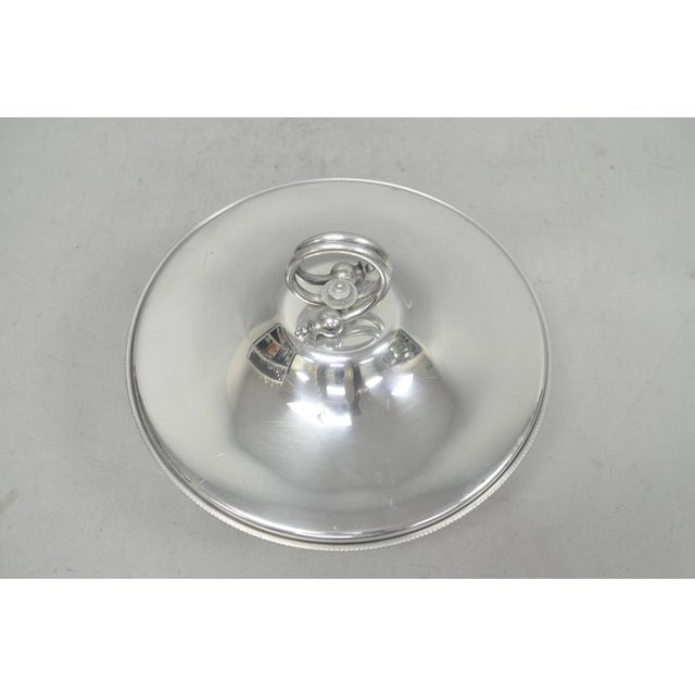 Metal Vintage Bw Buenilum Silver Plated Aluminum Art Nouveau Covered Serving Dish For Sale - Image 7 of 18