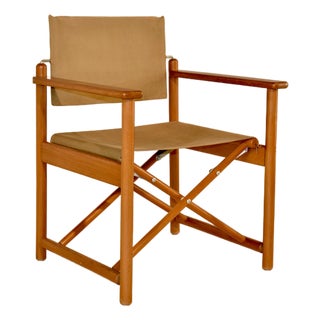 Mid-Century Folding Canvas Director's Chair For Sale