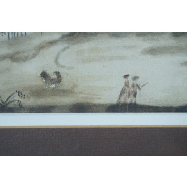 Antique 18th Century 1792 Watercolor Castle Landscape Cheshire England, Framed For Sale - Image 4 of 11