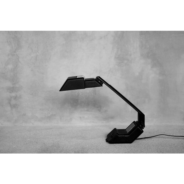 Black Lamp with Clock by Dybek for Polamp Pułtusk, 1987 For Sale - Image 8 of 12