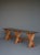 Rustic Farmhouse Benches in Cherry and Oak, 1940s, Set of 2 For Sale - Image 4 of 13