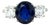 Vintage Birks, Agl 3.32 Carats Sapphire and Diamond Ring, Size 7.25 For Sale
