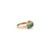 Metal 1.31 Carat Emerald & Diamond Statement Band Ring in 14k Yellow Gold Size 4 For Sale - Image 7 of 16