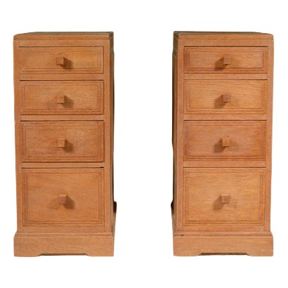 Vintage Bedside Tables in Light Oak from Brynmawr Furniture Co, 1920, Set of 2 For Sale