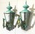 : Pair of Vintage Solid Brass Outdoor Wall Lanterns / 16” High For Sale - Image 12 of 15