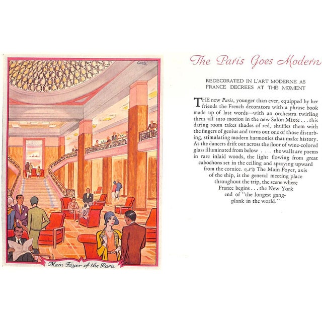 White "Ile De France: The Rue De La Paix of the Atlantic" 1930 For Sale - Image 8 of 12