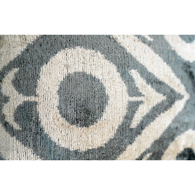 Geometric Gray & Beige Throw Pillow For Sale - Image 4 of 5