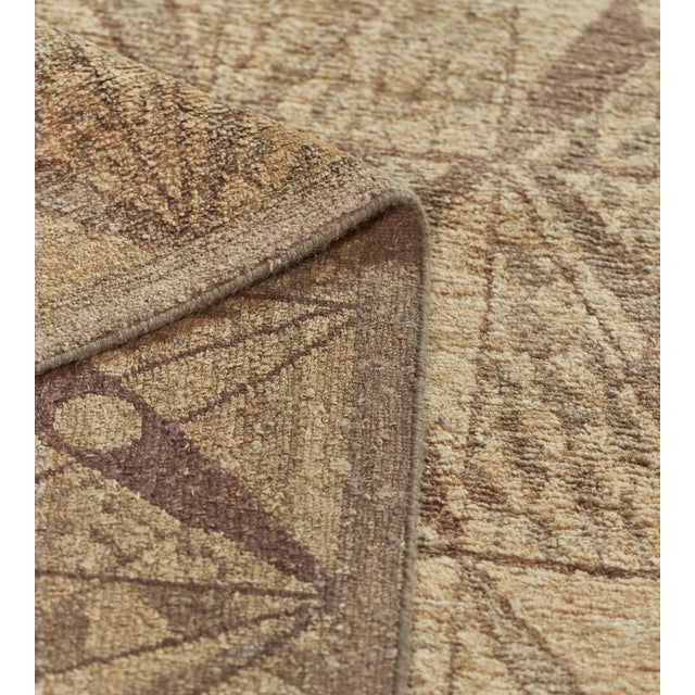 Hand-Knotted Patterned All-Natural Hemp Rug For Sale In Los Angeles - Image 6 of 8
