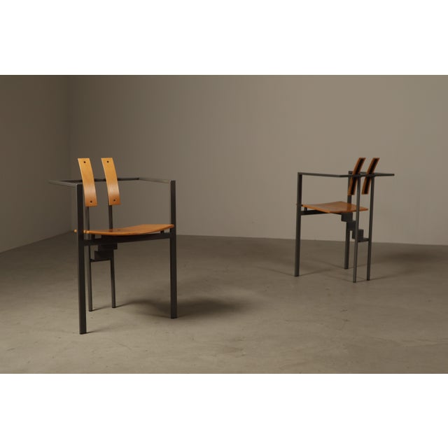 Postmodern Vintage Trix Armchairs by Karl-Friedrich Förster for KFF, 1980s, Set of 6 For Sale - Image 3 of 16