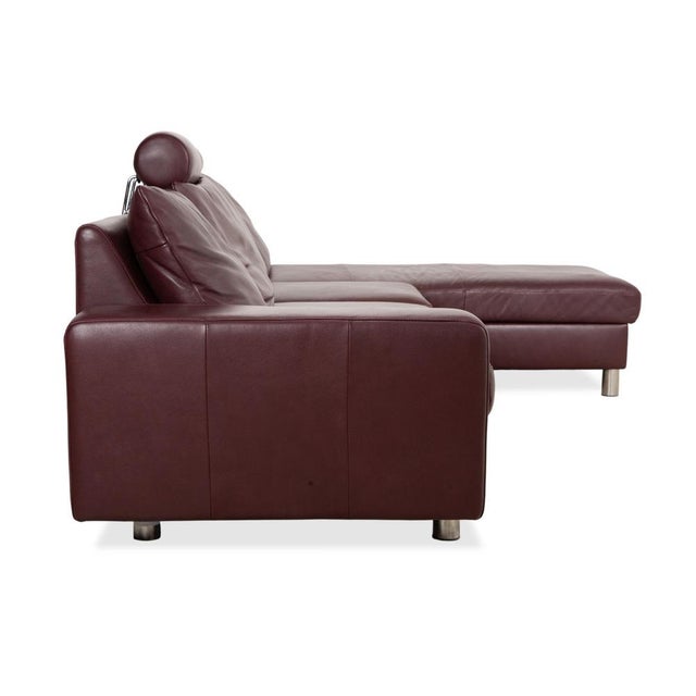 Bordeaux Leather E200 Corner Sofa from Stressless For Sale - Image 11 of 14