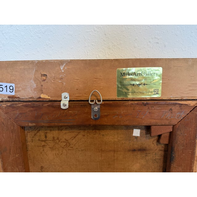 Early 20th Century Antique 19c. Oil Painting Monk Portrait by e.c. Edson Gilt Frame Religious Art For Sale - Image 5 of 9