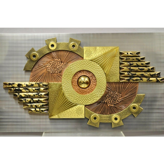 Vintage Stephen Chun Mid Century Brutalist Brass Copper