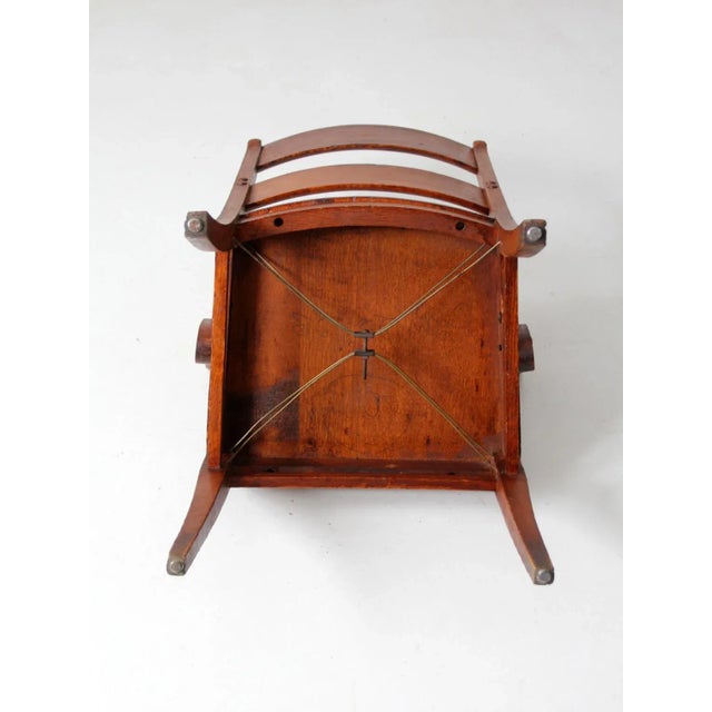 Antique Oak Office Chair For Sale - Image 10 of 11