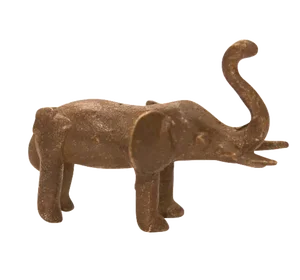 Vintage Dark Elephant Bronze Gold Weight