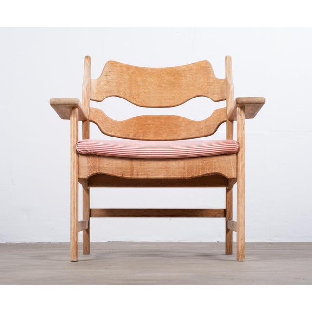 1960s Vintage Razor Blade Oak Chair by Henning Kjærnulf for Nyrup Furniture Factory, 1960s For Sale - Image 5 of 10