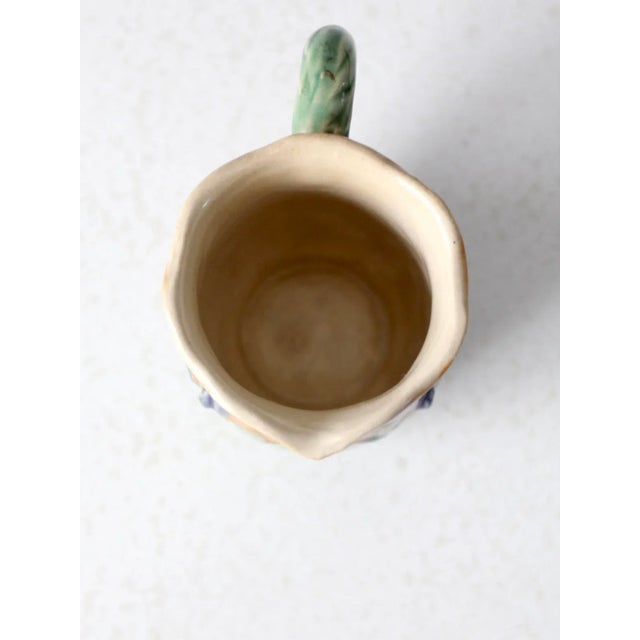 Green Vintage Iris Ceramic Creamer For Sale - Image 8 of 10
