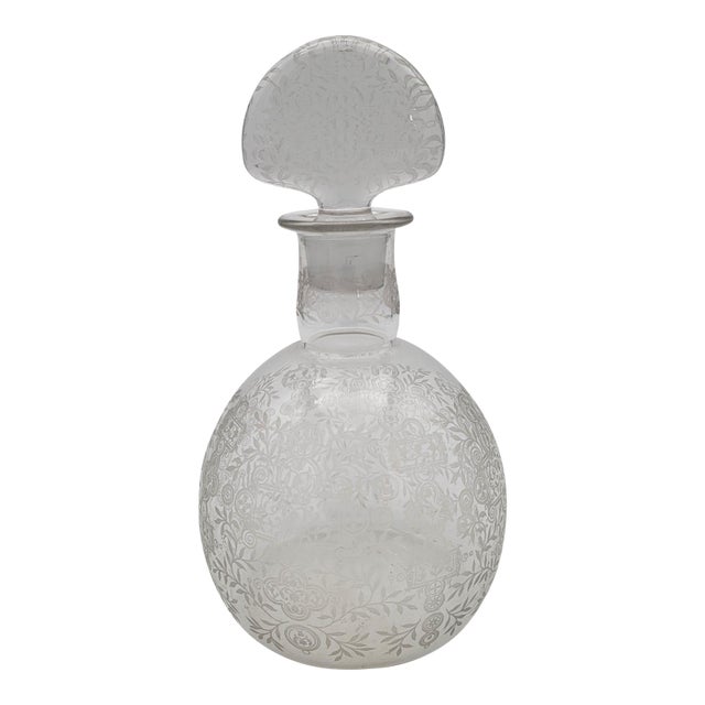 1940s Baccarat Marillon Decanter W/ Extra Stopper For Sale