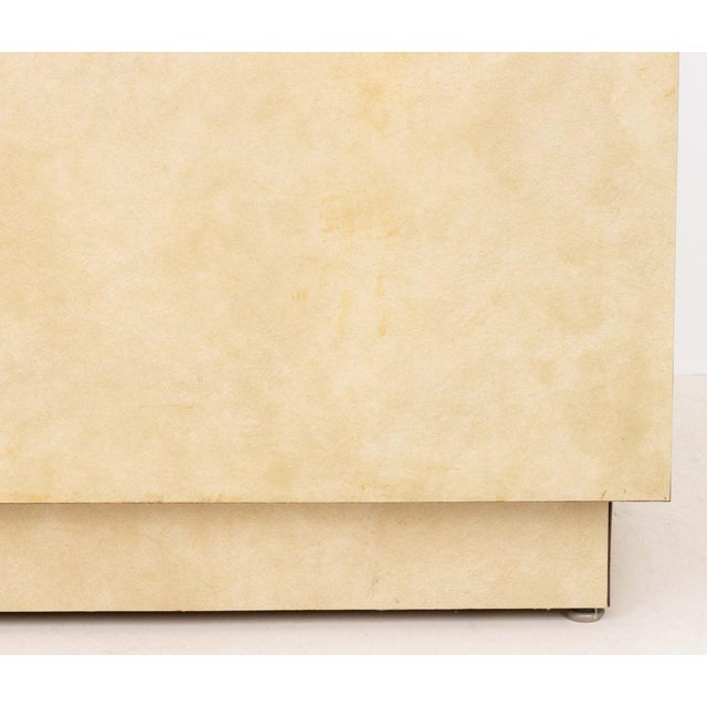 Minimalist Beige Block Form Console Table For Sale - Image 4 of 7