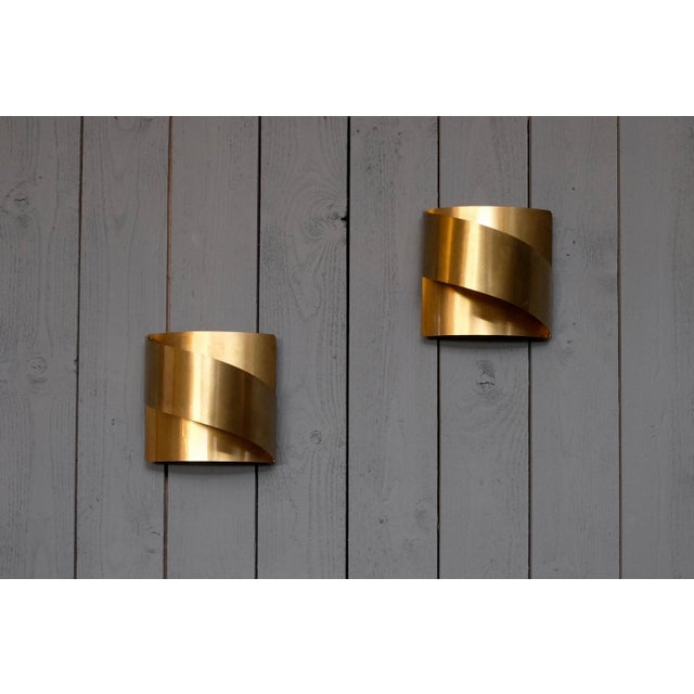 Swedish Brass Band Wall Lamp by Peter Celsing for Falkenbergs Belysning, 1960s For Sale - Image 3 of 14