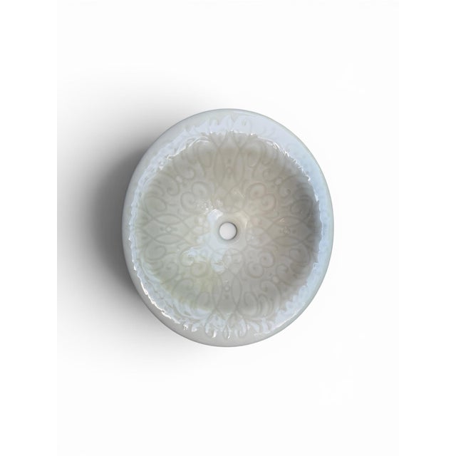 Metal Pair of Kohler Artist Editions Embossed Oval Sinks For Sale - Image 7 of 11