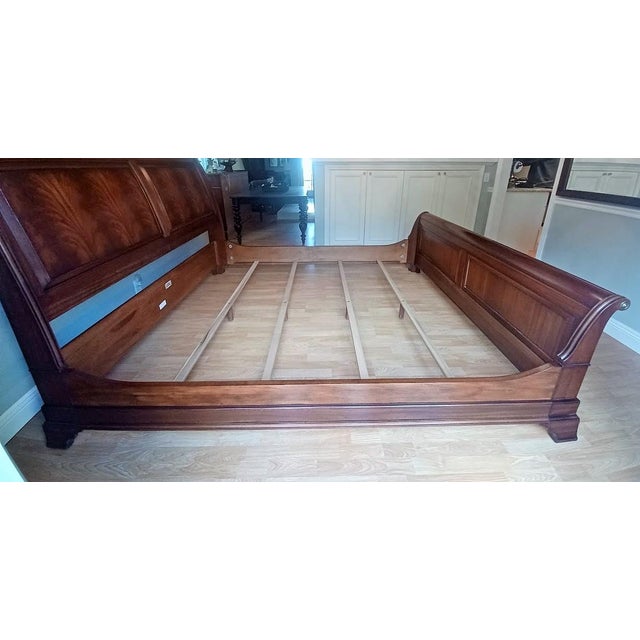 Ethan Allen Cal King Somerset Mahogany Sleigh Bed Chairish