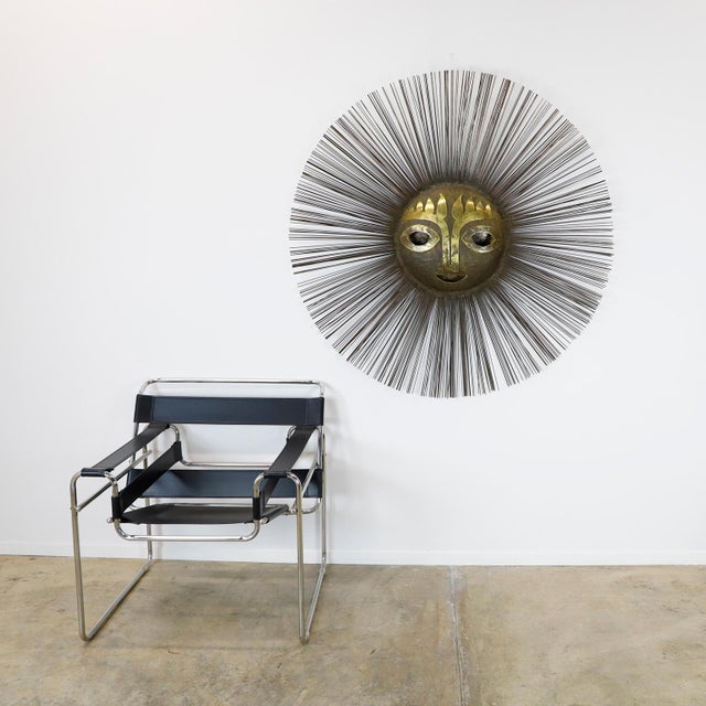 Metal 1970s Monumental Surreal Brutalist Sun Sculpture in Brass and Bronze by Emaus For Sale - Image 7 of 17