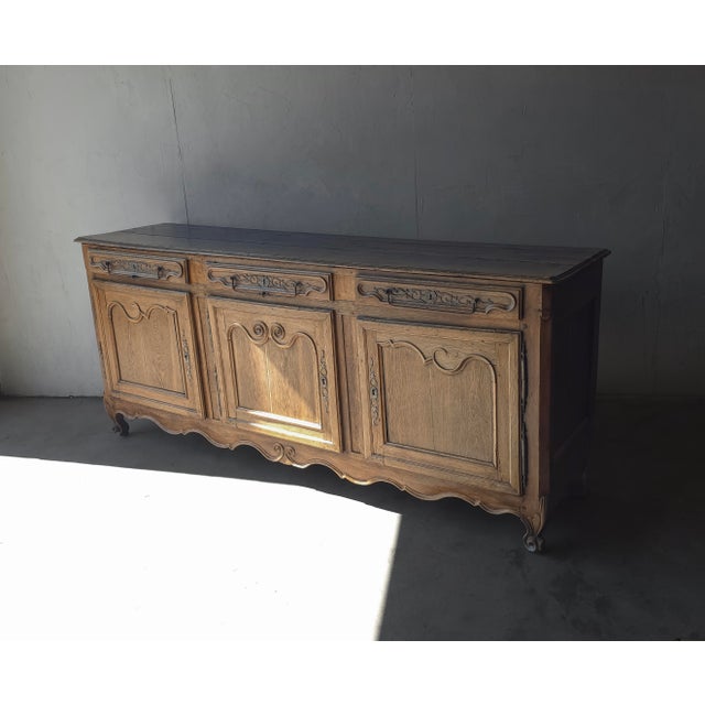 Wood Monumental 1800s Antique French European Oak Vaissalier Hutch For Sale - Image 7 of 18