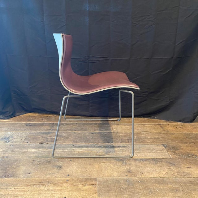 Purple Pair of Mid Century Modern Knoll Handkerchief Chairs by Massimo and Lella Vignelli For Sale - Image 8 of 17