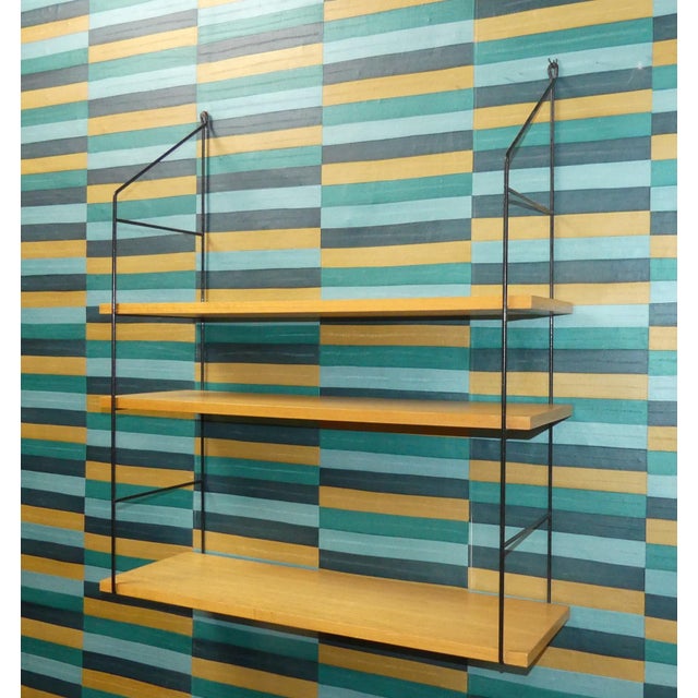 Vintage String Shelf in Real Wood, 1960s For Sale - Image 9 of 13