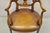 Theodore Alexander Late 20th Century Theodore Alexander Style Neoclassical Regency Carved Mahogany Leather Arm Chair For Sale - Image 4 of 12