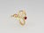 Metal Pomegranate Ruby Ring in 14k Gold For Sale - Image 7 of 8