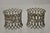 Antique English Victorian Silver Plated Fretwork Crown Napkin Rings - a Pair. Item features ornate pierced fretwork...