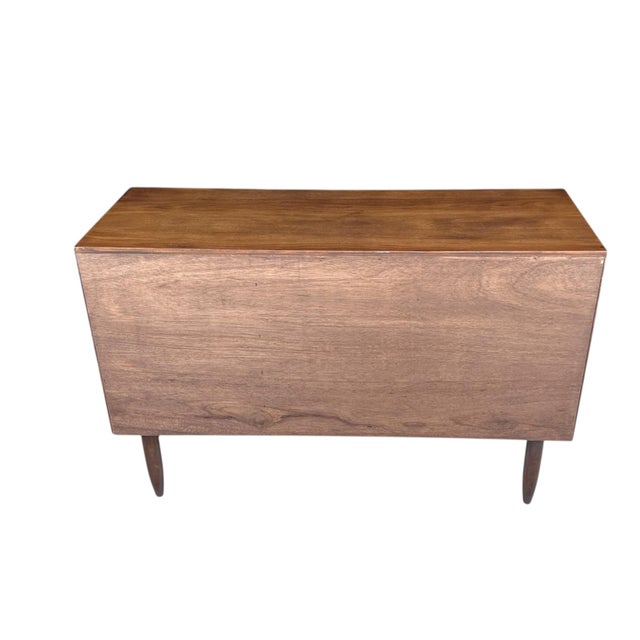 Mid-Century Modern Walnut & Rattan Cabinet – Restored Danish Modern Credenza For Sale - Image 11 of 11
