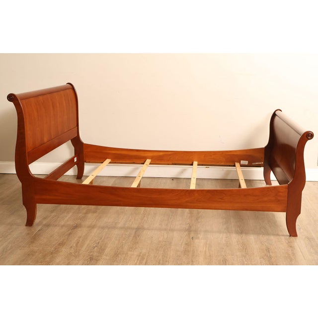 Ethan Allen Medallion Collection Cherry Queen Sleigh Bed For Sale - Image 16 of 18