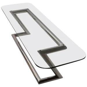 Tubular Chrome Base Plate Glass Top Cocktail Table