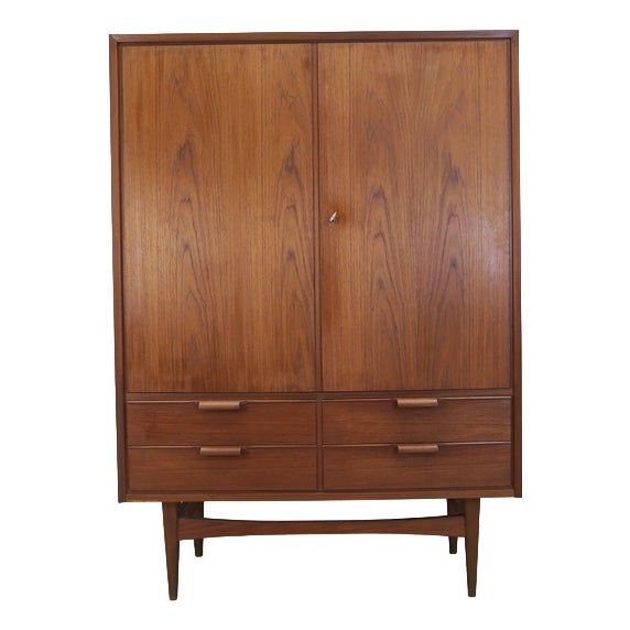 Tall Teak Sideboard, Denmark, 1960s For Sale