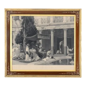 1880s Steel Engraving Le Gynecee by Gustave Boulanger