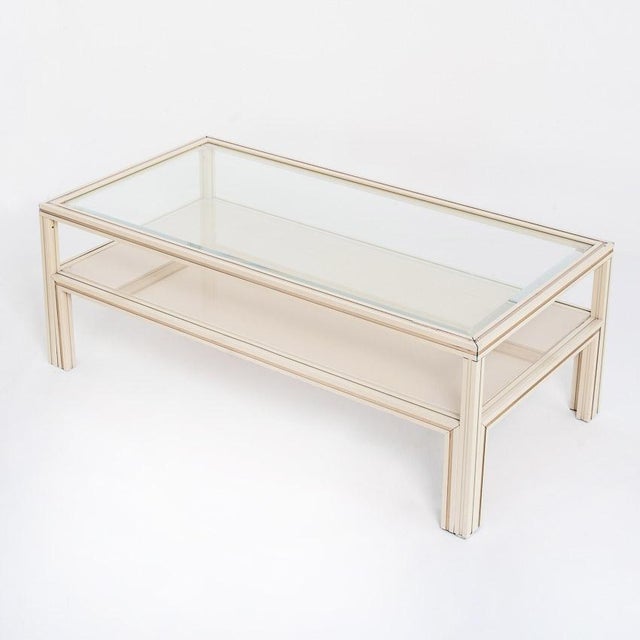 Hollywood Regency Vintage Coffee Table by Pierre Vandel, Paris, France, 1980s For Sale - Image 3 of 10