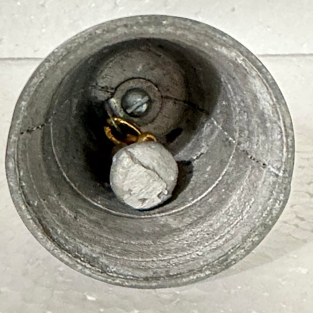 Vintage Twentieth Century Cast Pewter Bell For Sale In Orlando - Image 6 of 8