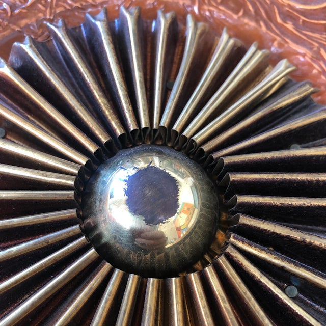 Mid 20th Century Brutalist Brass and Copper Sculptural Wall Art by Stephen Chun For Sale - Image 10 of 12