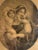 Early 19th Century Stunning 1833 Drawing of Mother & Children Signed "Aline Regnault" in Antique Gilt Frame For Sale - Image 5 of 12