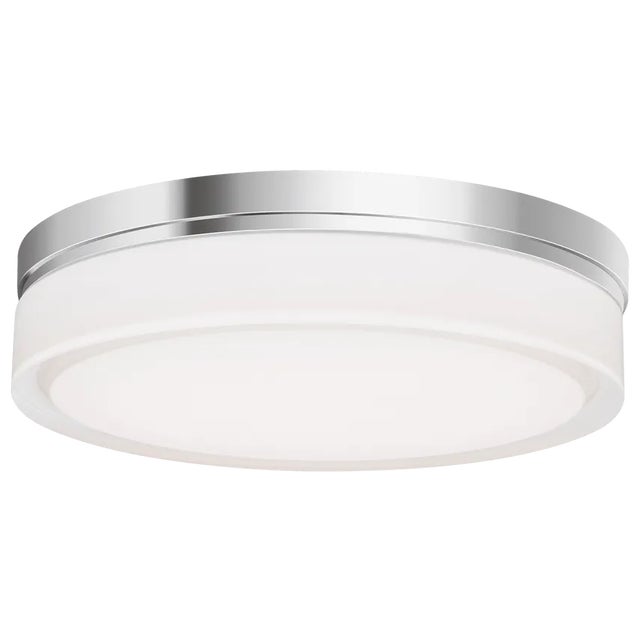 Visual Comfort Modern Cirque Large Flush Mount LED Chrome For Sale - Image 4 of 4
