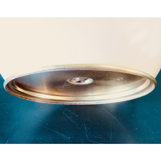 Vintage Bedside Lamps in Brass and Ecru Lacquered Metal, 1965, Set of 2 For Sale - Image 11 of 12