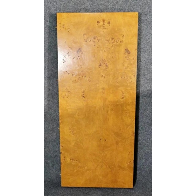 Burnt Orange Mid 20th Century Extending Burl Dining Table For Sale - Image 8 of 12