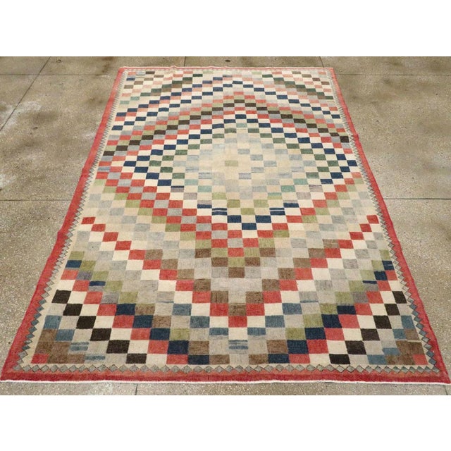 Galerie Shabab Collection Mid-20th Century Handmade Turkish Anatolian Small Room Size Carpet For Sale - Image 4 of 10