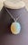 Metal 40 Carat Oval Ethiopian Opal Pendant / Necklace 14 Karat White Gold Necklace For Sale - Image 7 of 18
