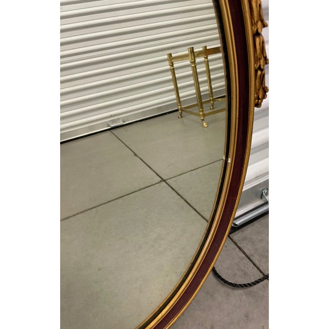 Antique Oval Mirror English Gilt Gesso Adam Style Victorian c.1890 For Sale - Image 9 of 10