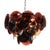 Metal Pair of Mid-Century Hand-Blown Murano Glass Disc Chandeliers in Smoked Tortoise For Sale - Image 7 of 10