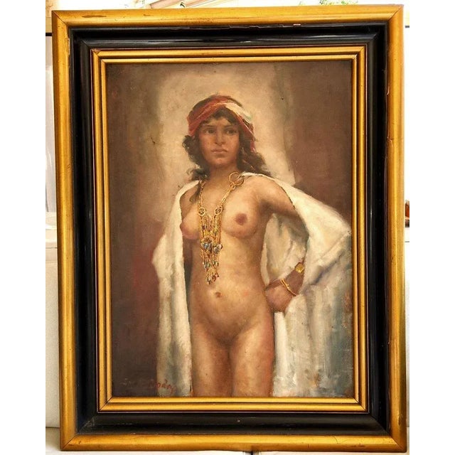 Josef Svoboda, Algerian Female, 1920s, Oil, Framed For Sale - Image 6 of 11