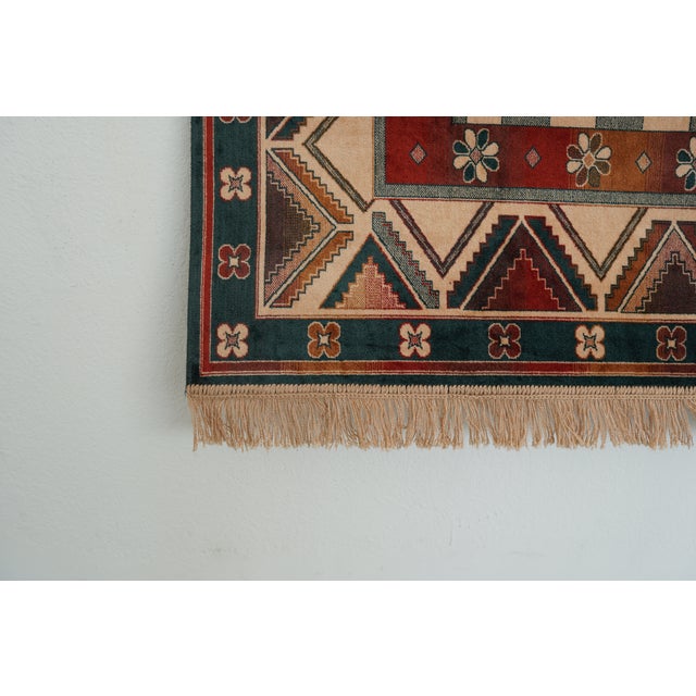 Vintage Geometric Woven Wall Tapestry For Sale - Image 10 of 10